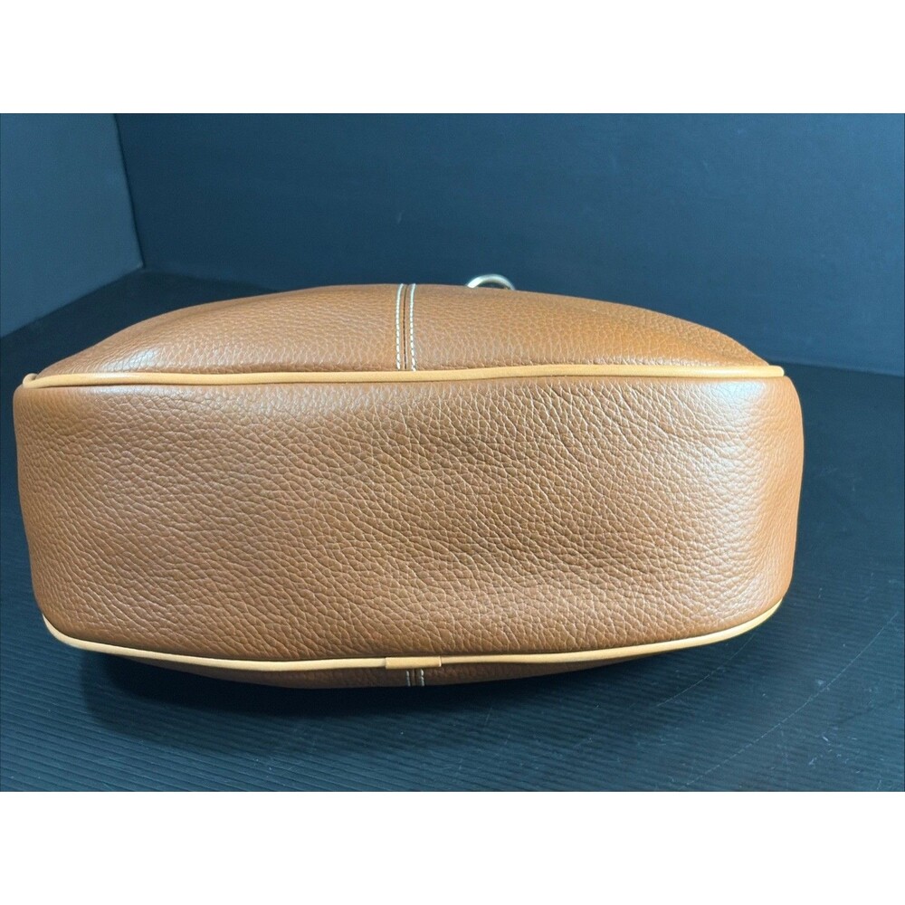 VTG Dooney & Bourke AWL Hobo Brown Pebbled Leather Shoulder Bag Purse - Picture 7 of 14